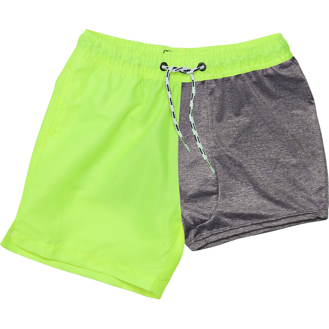 Comfort Lined Drawstring Swim Short, Citron - Swim Trunks - 3