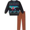 Sweater Set, Festive Dinosaur - Mixed Apparel Set - 1 - thumbnail