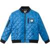 SPACEONE x Andy & Evan® Kids Quilted Bomber with LED Light, Blue - Jackets - 1 - thumbnail