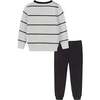 Striped Sweater Set, Holiday Car - Mixed Apparel Set - 2