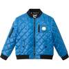 SPACEONE x Andy & Evan® Kids Quilted Bomber with LED Light, Blue - Jackets - 5