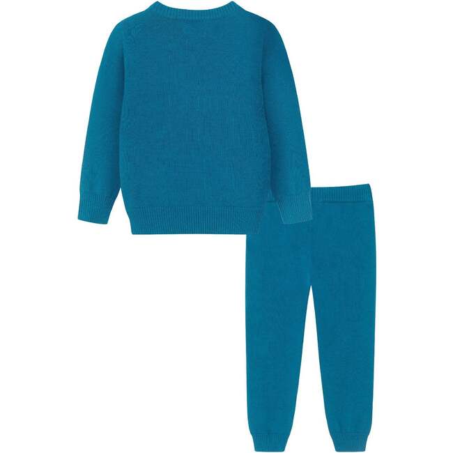 Kids Sweater Set, Teal Spaceship - Mixed Apparel Set - 2