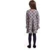 Kids Tiered Dress, Blue Tweed - Dresses - 4