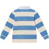 Kids Striped Rugby Shirt, Blue Cream - Polo Shirts - 2