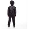 SPACEONE x Andy & Evan®, Kids Quilted Bomber with LED Light, Black - Jackets - 4