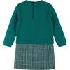 Kids Quilted Sweatshirt & Tweed Dress, Green Holiday - Dresses - 2