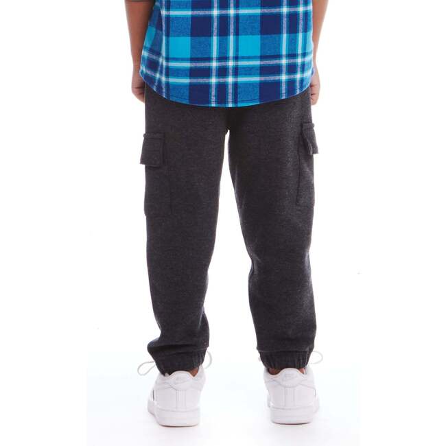 Kids Pique Jogger, Charcoal - Pants - 3