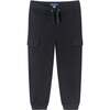 Kids Pique Jogger, Black - Pants - 1 - thumbnail