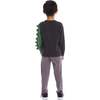 Kids Graphic Sweater, Charcoal Dinosaur - Sweaters - 3