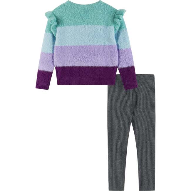 Kids Full Eyelash Sweater & Legging Set, Multicolor Lurex Star - Mixed Apparel Set - 4