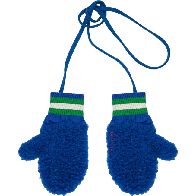 Merino Wool Mittens, Cobalt