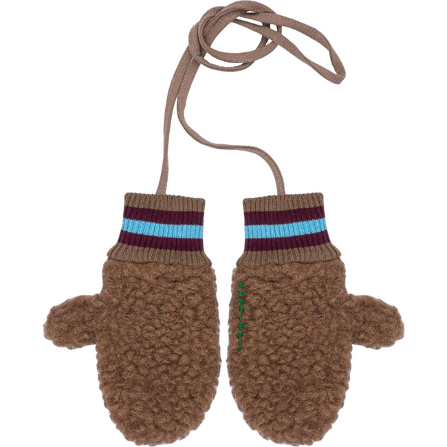 Merino Wool Mittens, Teddy Brown