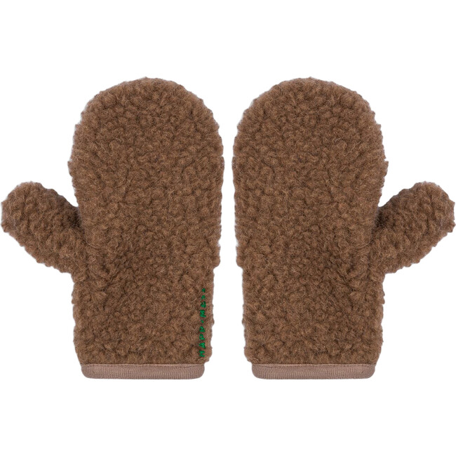 Adult Merino Wool Mittens, Teddy Brown