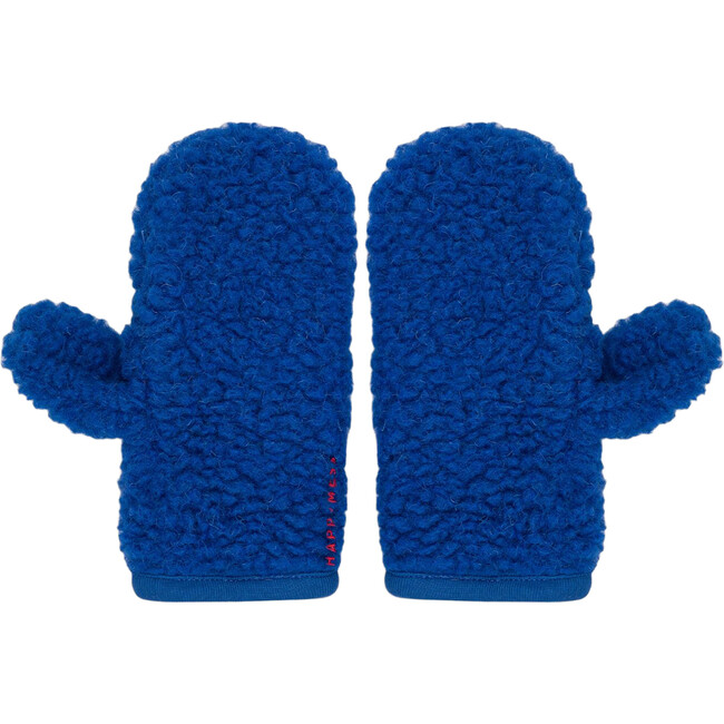 Kids Merino Wool Mittens 6y+, Cobalt