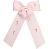 Candy Cane Village Medium Bow, Pink - Hair Accessories - 1 - thumbnail
