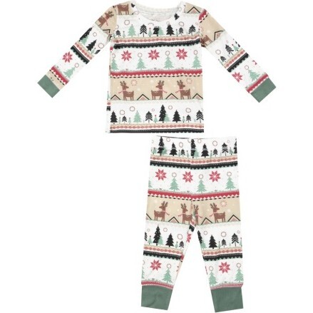 Reindeer Fair Isle L/S Loungewear Set, Multi - Mixed Apparel Set - 1