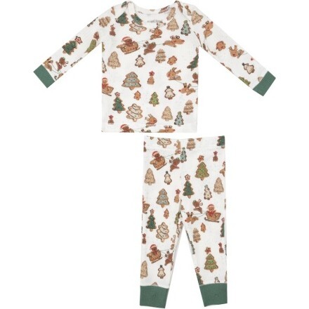 Gingerbread Sleigh Ride L/S Loungewear Set, Beige