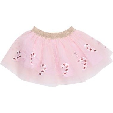 Christmas Candy Canes Tutu Skirt, Pink