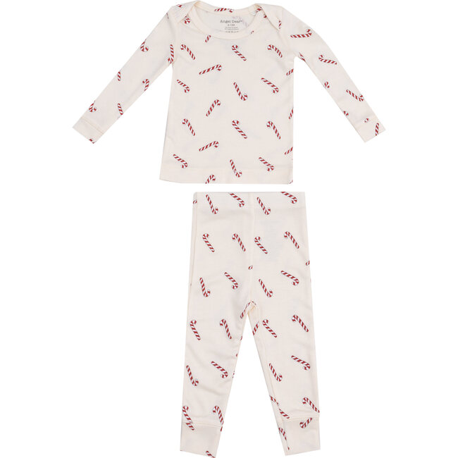 Candy Canes Rib Loungewear Set, Cream - Mixed Apparel Set - 1