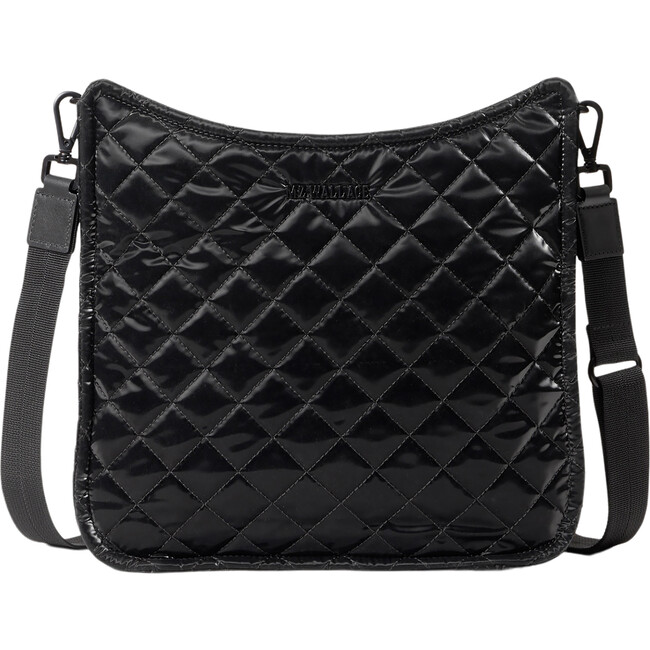 Women's Metro Box Crossbody, Black Liquid