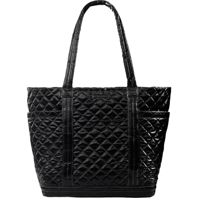 Women's Large Empire Tote Deluxe, Black Liquid