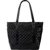 Women's Large Empire Tote Deluxe, Black Liquid - Bags - 1 - thumbnail