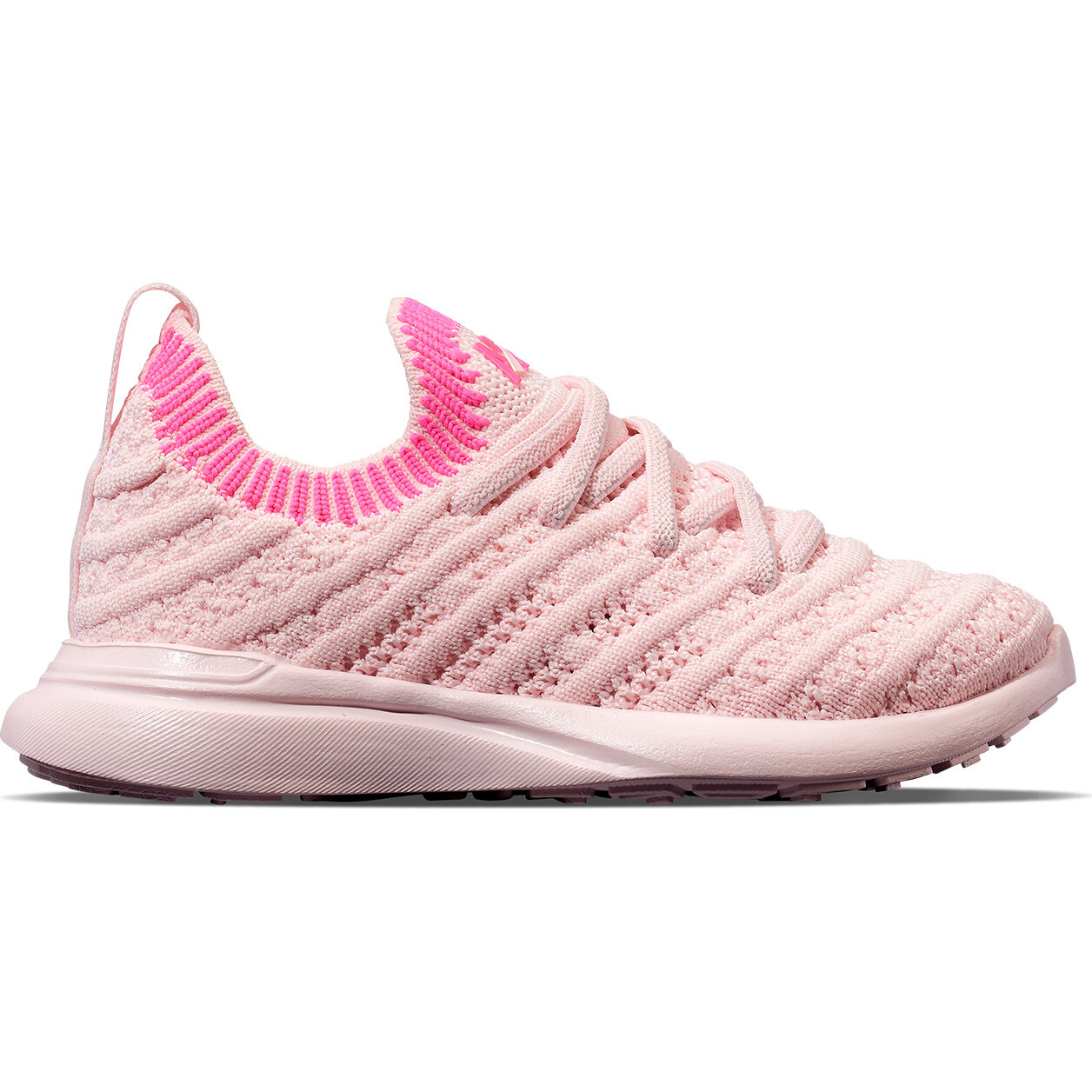 Kid's TechLoom Wave Bleached Pink / Fusion Pink / Ribbed - Sneakers - 1