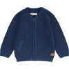 Zip Cardigan, Navy - Cardigans - 1 - thumbnail