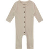 Long sleeve Romper, Cream - Rompers - 1 - thumbnail