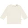 Long Sleeve T-shirt, Cream - T-Shirts - 1 - thumbnail