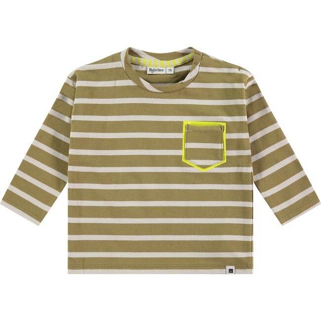 Long Sleeve T-Shirt, Green Stripes