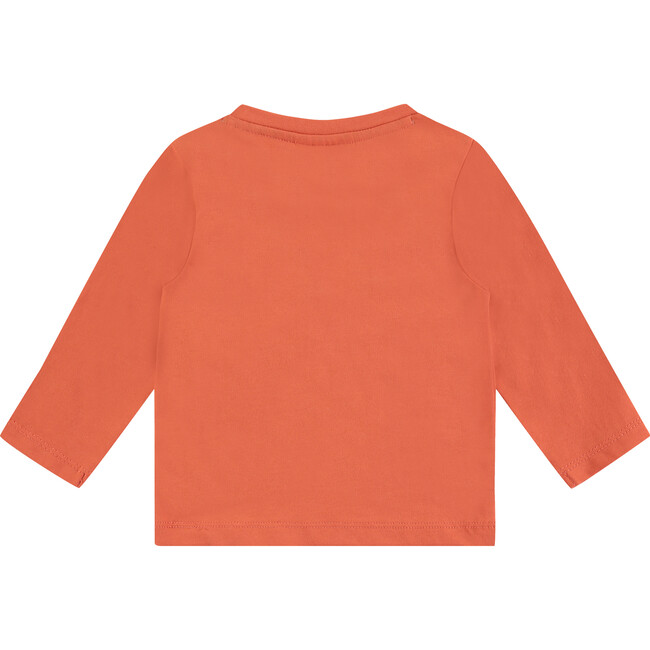 Long Sleeve T-Shirt, Orange Prints - T-Shirts - 2