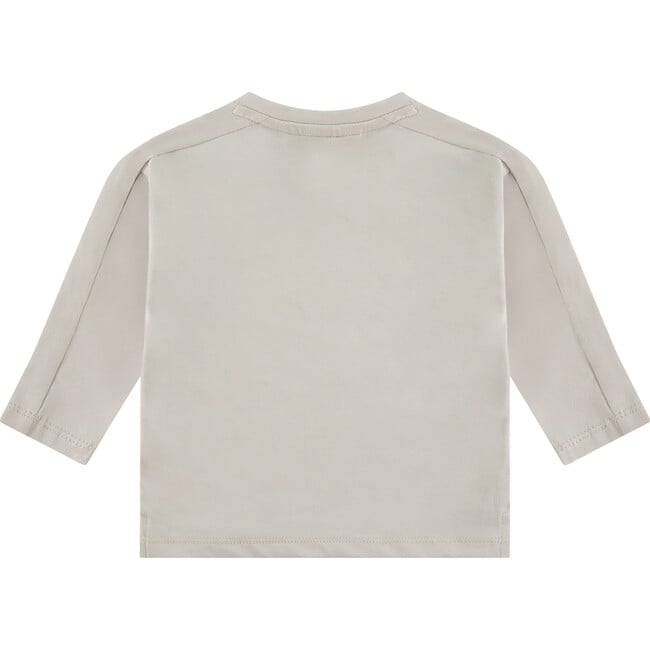 Long Sleeve T-Shirt, Ivory Print - T-Shirts - 2