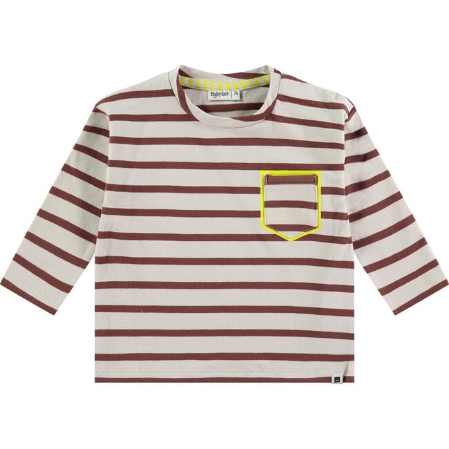 Long Sleeve T-Shirt, Brown Stripes