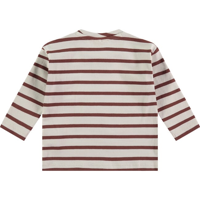 Long Sleeve T-Shirt, Brown Stripes - T-Shirts - 2