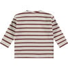 Long Sleeve T-Shirt, Brown Stripes - T-Shirts - 2