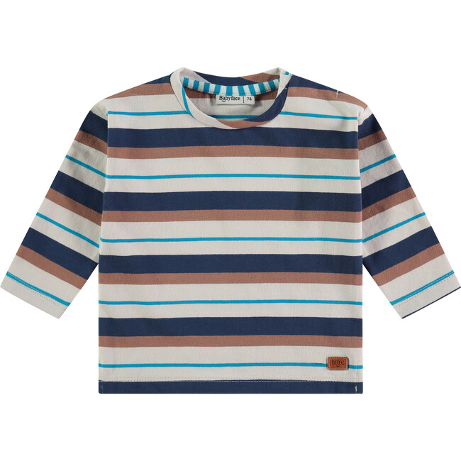 Long Sleeve T-Shirt, Blue Multi Stripes