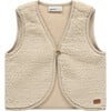 Fuzzy Vest, Cream - Vests - 1 - thumbnail