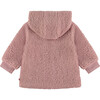 Fuzzy Hooded Jacket, Pink - Jackets - 2