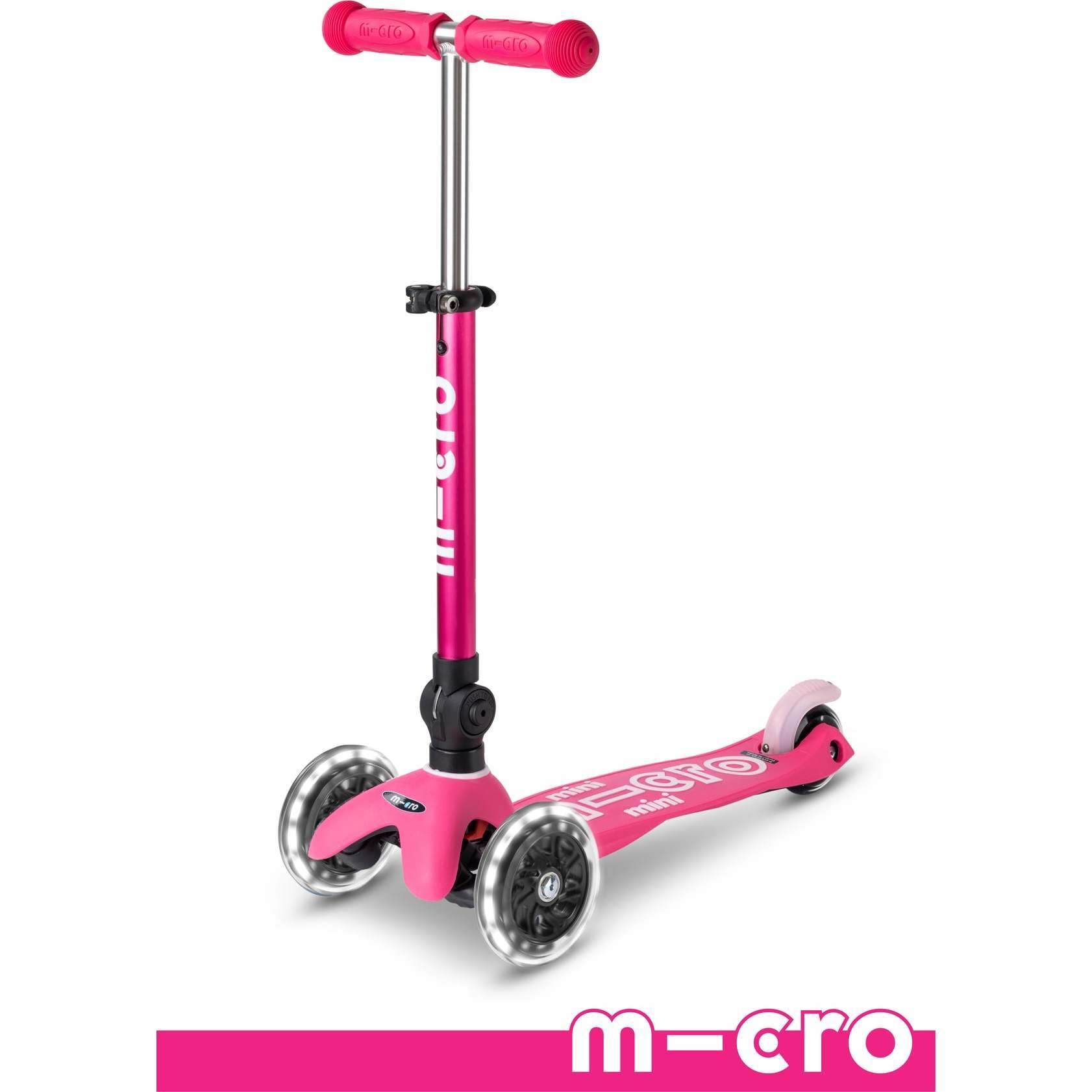 Mini Deluxe Foldable LED Pink - Scooters - 1