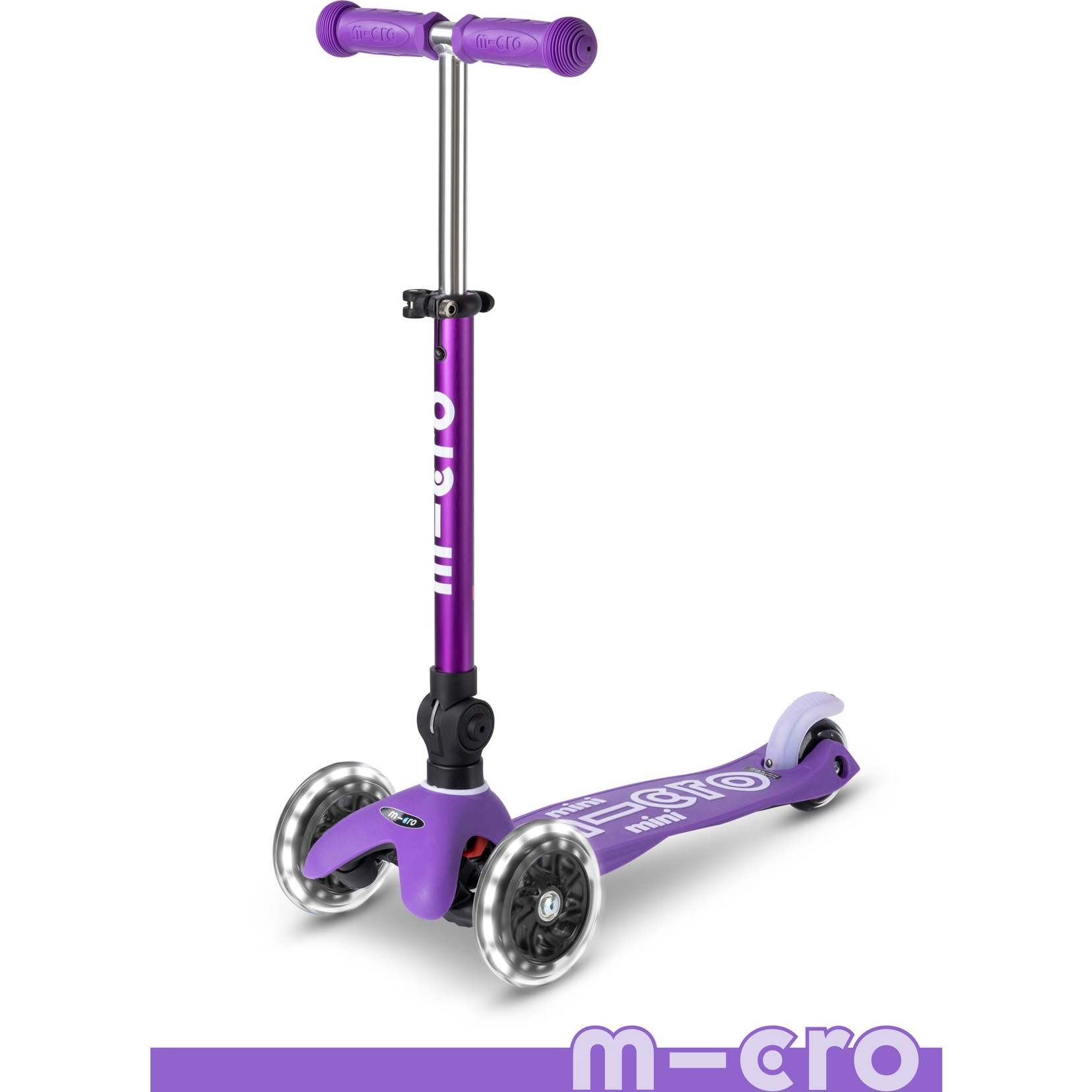 Mini Deluxe Foldable LED Purple - Scooters - 1