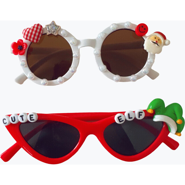 Santa Love and Cute Elf Sunnies, Set of 2