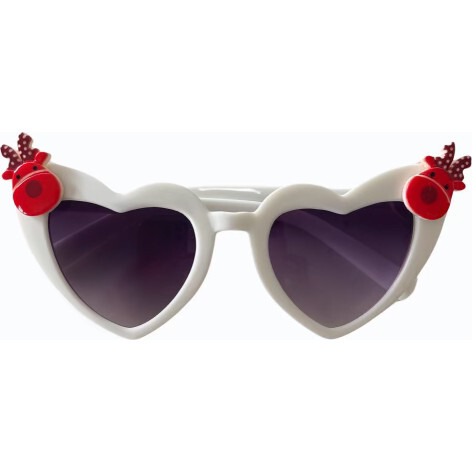 Reindeer Anna Heart Sunnies, White