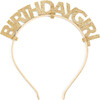 Birthday Girl Headband, Gold - Headbands - 1 - thumbnail