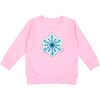 Snowflake Patch Sweatshirt, Pink - Sweatshirts - 1 - thumbnail