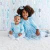 Snow Princess Iridescent Long Sleeve Tutu Dress, Blue - Dresses - 4