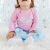 Snow Cute Long Sleeve Bodysuit, Pink - Onesies - 3