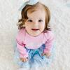 Snow Cute Long Sleeve Bodysuit, Pink - Onesies - 4