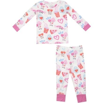 Love You Foodie Much Pink L/S Loungewear Set, Pink