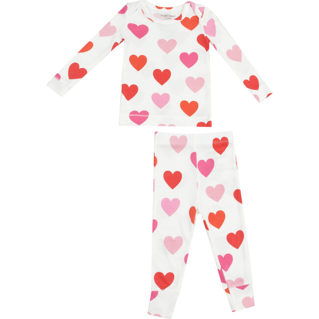 Big Hearts L/S Loungewear Set, Red